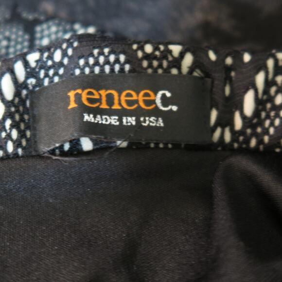 Renee C Skirt USA elastic waist pull on pencil straight eyelet lace SZ S Lined - Picture 6 of 9